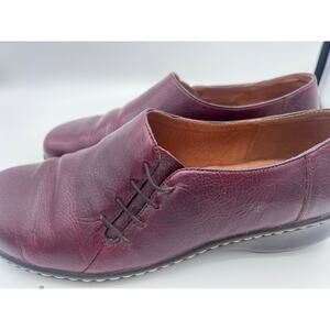 Softspots Women's Burgundy Leather Comfort Shoes, size 9.5WW